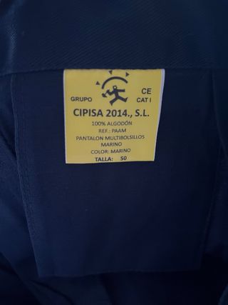 3 Pantalones Marino Multibolsillos Talla 50