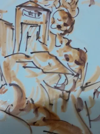 Piatto da parete decorativo in ceramica