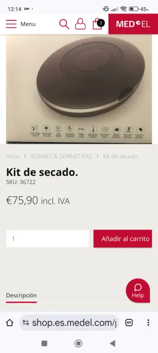 Secador de audífonos DRY-SPACE UV