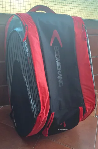 Paletero Padel Boomerang Team Negro/Rojo