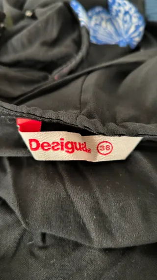 Vestido Desigual Negro Multicolor