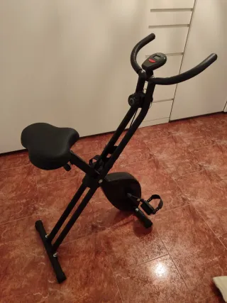 Bicicleta Estática Plegable Negra