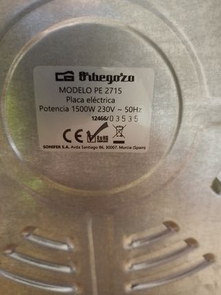 Placa eléctrica individual