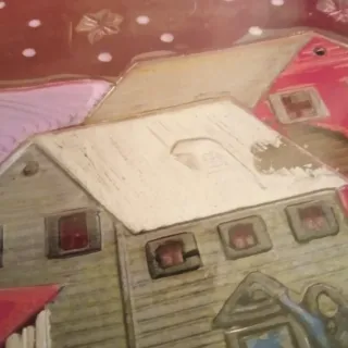 Piatto Natale Vetro Dipinto A Mano Vintage