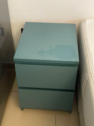 Mesitas de noche azul verdoso