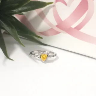 Anillo Pandora Corazón Amarillo Talla 54