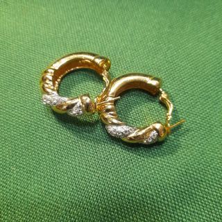 Orecchini vintage anni 80 dorati