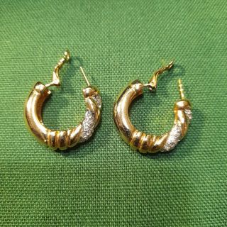 Orecchini vintage anni 80 dorati