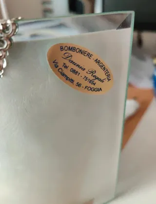 Portafoto con decorazioni in argento
