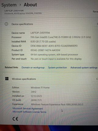 ASUS Vivobook 16 F1605P i5 Portátil 16”
