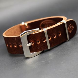 Cinturino NATO in pelle artigianale - 18,20,22,24,26mm