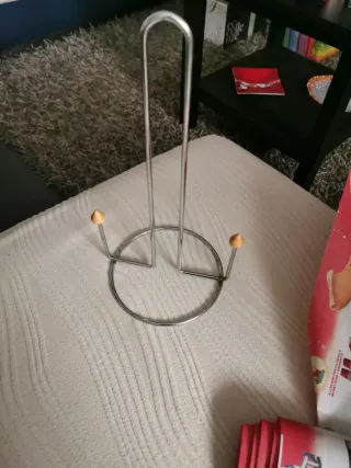 Portarotolo Scottex Argento Metallo Legno