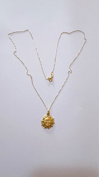 Collana con pendente sole in oro giallo 18kt 750