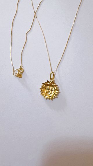 Collana con pendente sole in oro giallo 18kt 750