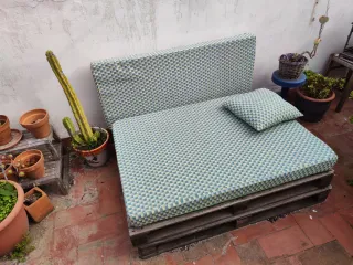 Colchoneta para terraza verde