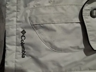 Abrigo Columbia Beige y Marrón Mujer