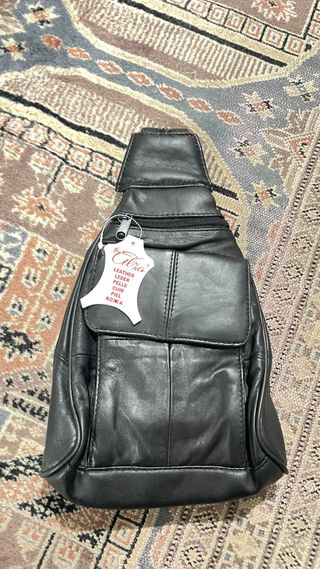 Mochila Negra Piel