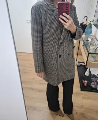 Chaquetón Zara cuadros mujer