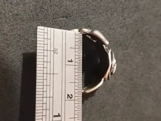 Anillo Plata Diseño Floral Rosa