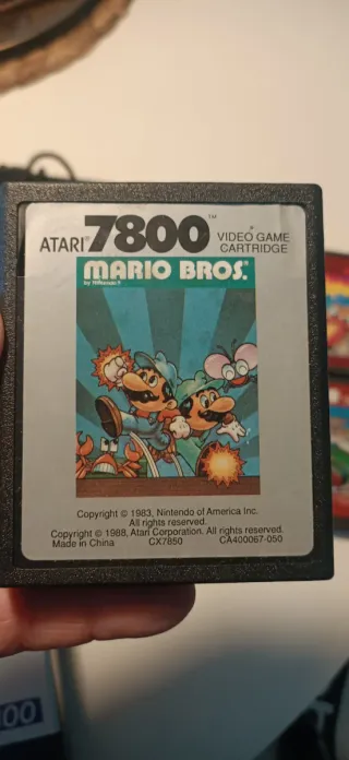 Consola Atari 7800 +Mario bros + 4 juegos de Atari