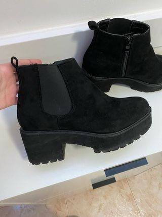 Botines negros plataforma