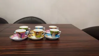 Juego 6 Tazas Café ceramica Multicolor