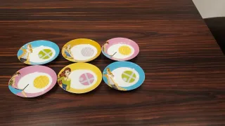 Juego 6 Tazas Café ceramica Multicolor