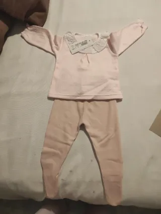 Conjunto polaina bebé rosa