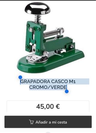 Grapadora sobremesa oficina Casco M1 Cromo/Verde