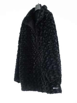 Abrigo negro forro polar suave