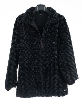 Abrigo negro forro polar suave