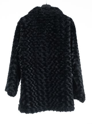 Abrigo negro forro polar suave