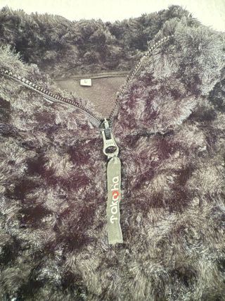 Abrigo negro forro polar suave