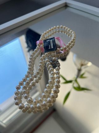 Collar Perlas Mereida 45cm Plata Blanco