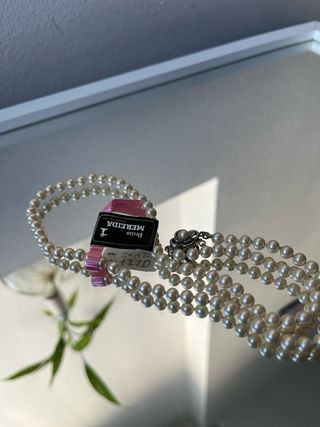 Collar Perlas Mereida 45cm Plata Blanco