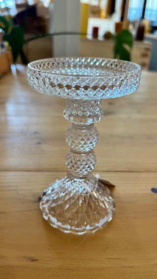 Portacandele in vetro da 14 cm