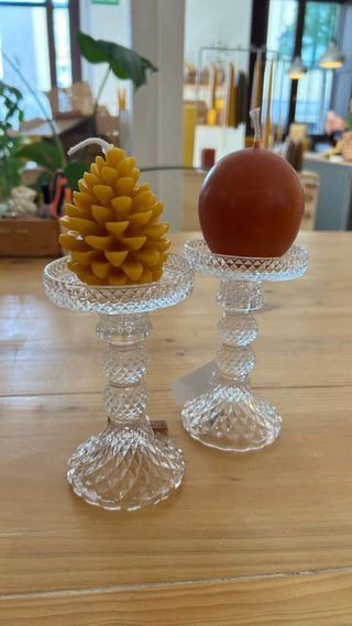 Portacandele in vetro da 14 cm