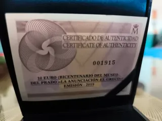 Moneda 10€ El Greco La Anunciación 2010