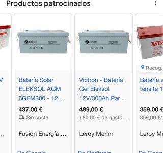 Batería Gel Eleksol 12V 300Ah Ciclo Profundo
