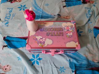 Valigetta trucchi unicorno con soffiatore unghie