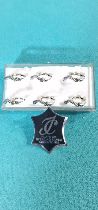 NIÑAS, Pendientes Pitón de Plata 925 y Circonitas