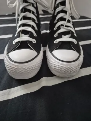 Converse plataforma negras talla 39