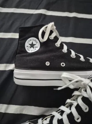 Converse plataforma negras talla 39