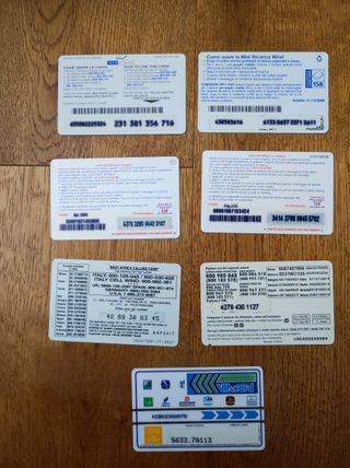 Schede telefoniche/Viacard di vario genere