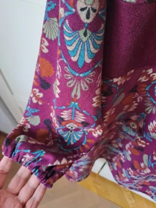 Vestido Surkana estampado manga larga