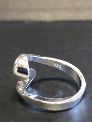 Anello onda argento regolabile