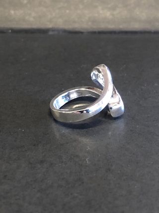 Anello onda argento regolabile