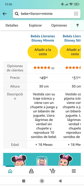 Bebé Llorón Minnie Mouse