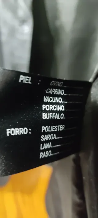 Chaqueta de piel negra talla 44