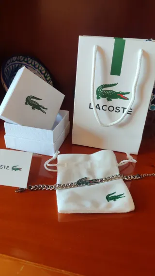 Bracciale Lacoste Uomo in Argento e Verde